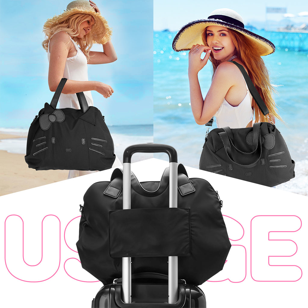 PALAY Kitty Shoulder Tote Bag for Girls Women Oxford Cloth Crossbody Bag Travel Shoulder Bag Fitness Bag Carry-on Day Bag Duffel Bag with Detachable Shoulder Strap PALAY Kitty Shoulder Tote Bag for Girls Women Oxford Cloth Crossbody Bag Travel Shoulder Bag Fitness Bag Carry-on Day Bag Duffel Bag with Detachable Shoulder Strap